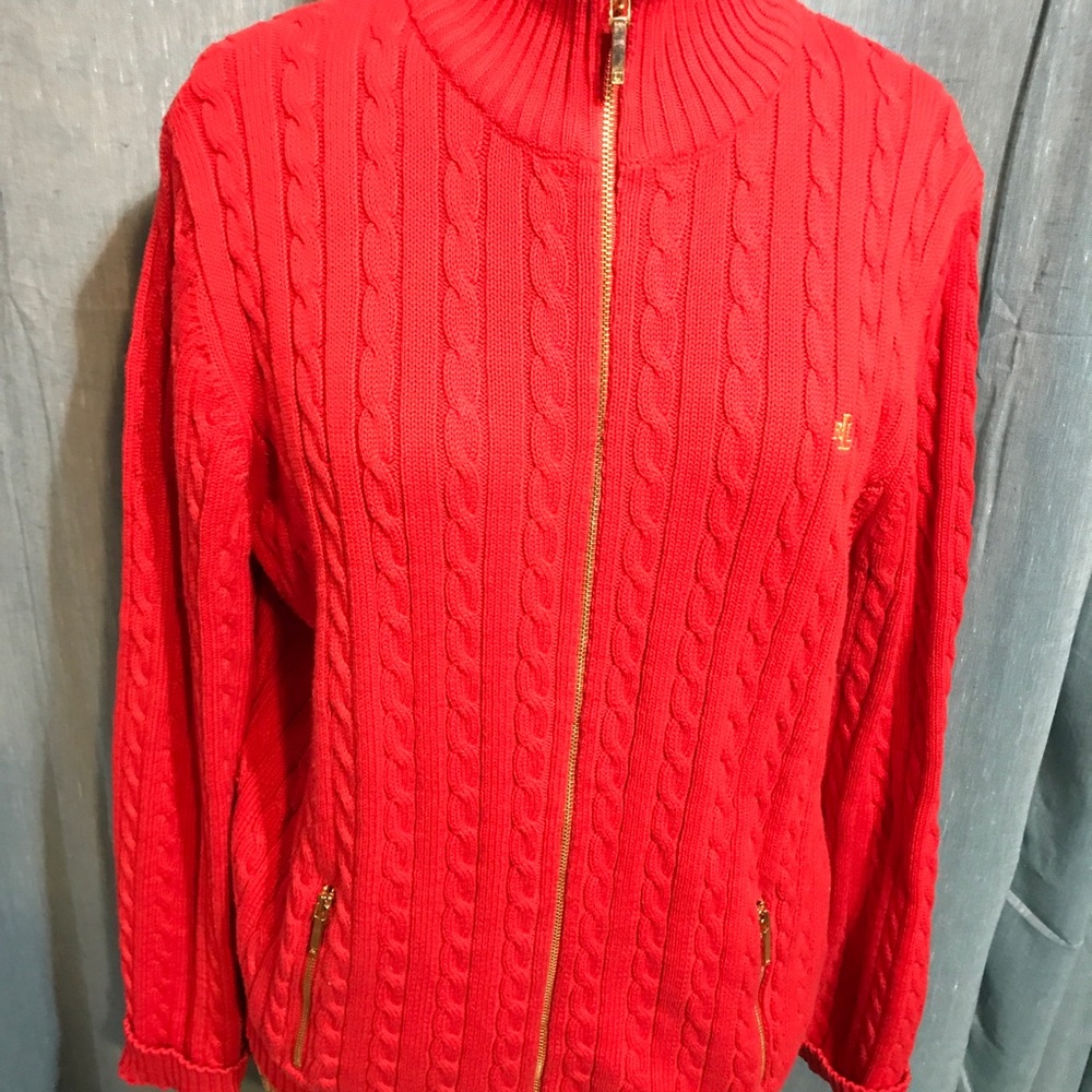 Vintage Ralph Lauren Red Cardigan XL (relist)